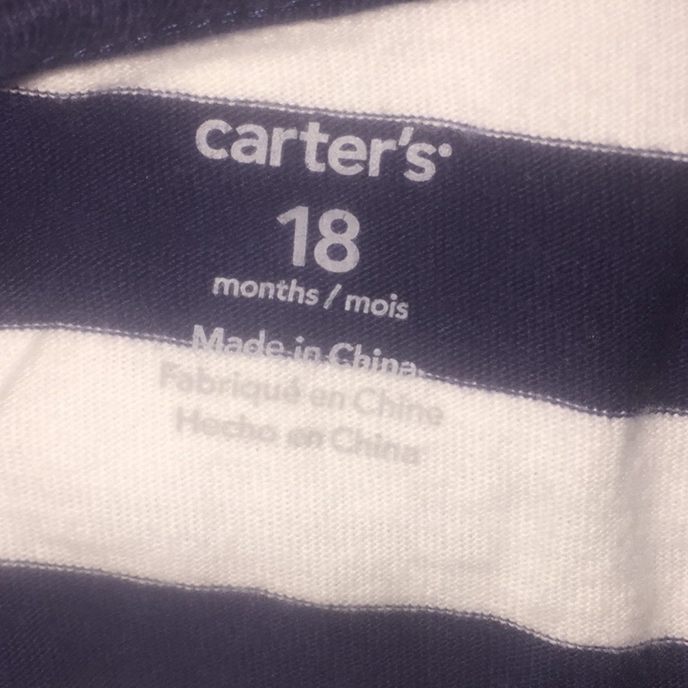 SALE👗👔 CARTERS Girls Stripped Ruffle Top - Picture 3 of 4